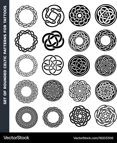 Celtic circles and rings for tattoo design Vector Image