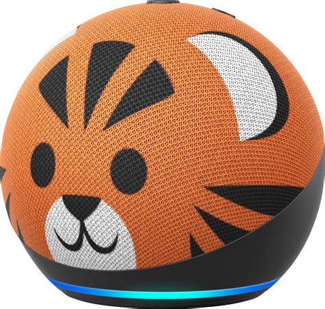 Amazon Echo Dot (4th Gen) Kids Edition Designed for kids, with parental controls Tiger ...