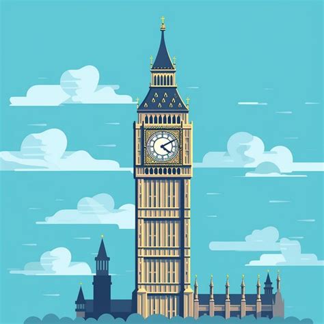 Premium Photo | London large clock tower