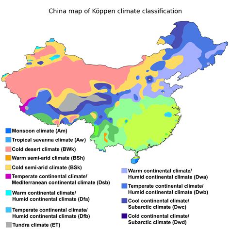 Köppen climate classification map of China | China map, Map, Tropical ...