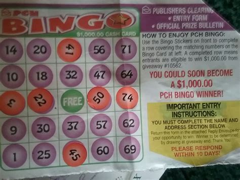 PCH front-page | Bingo cards, Cash card, Pch