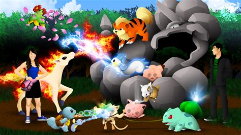 Pokemon Battle by Nyiaj on DeviantArt