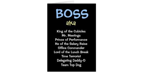 Man Boss Christmas Card - aka Funny Job Titles | Zazzle