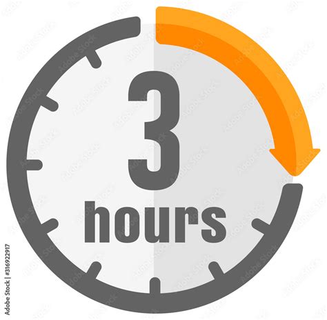 Timer, clock vector color icon illustration ( 3 hours ) Stock Vector ...