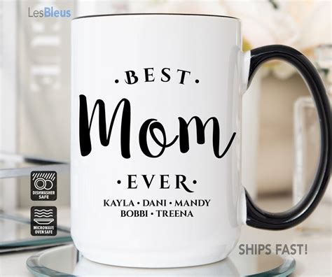 Best Mom Ever Mug, Mom Coffee Mug, Personalized Mom Mug, Mother's Day ...