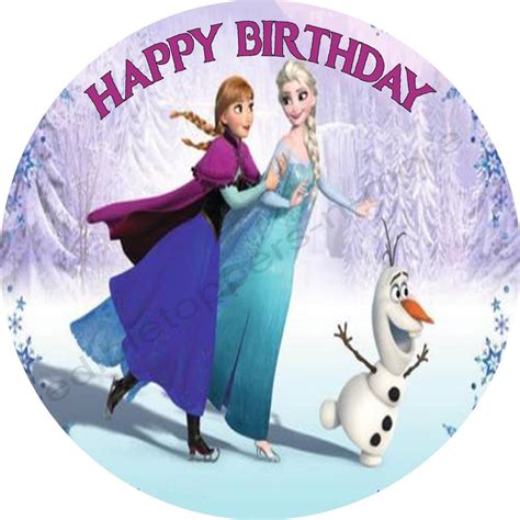 Disney's Frozen Personalized Edible Print Premium Cake Toppers Frostin – Edible Toppers & More