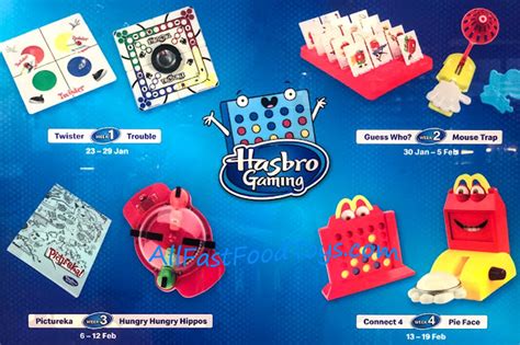 McDonald's Hasbro Gaming Happy Meal Bag / Box Complete Set of 8 Toy Collection Singapore January ...