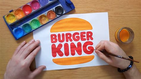 How to draw the BURGER KING logo - YouTube