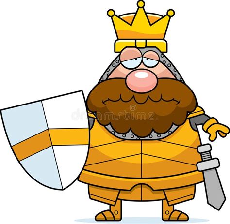 Sad Cartoon King stock illustration. Illustration of armor - 47714386