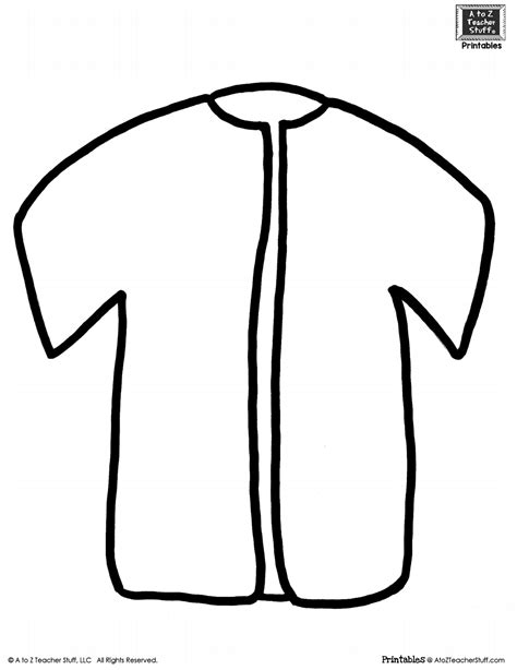 Shirt or Jacket Outline Printable Pattern | A to Z Teacher Stuff ...