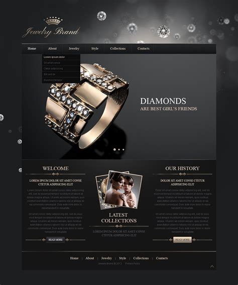 Jewelry Responsive Website Template #41287