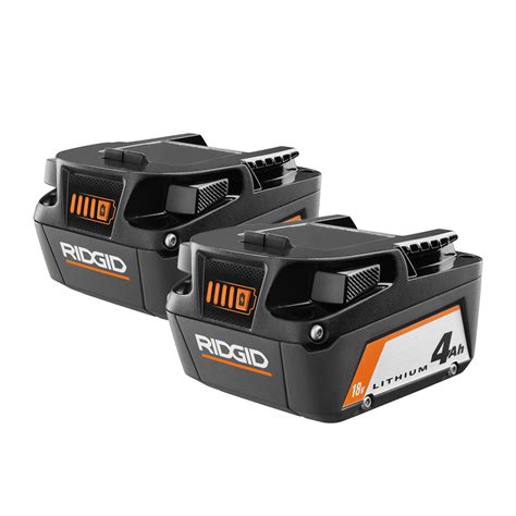 RIDGID 18 Volt Lithium-Ion 4.0 Ah Battery (2-Pack)