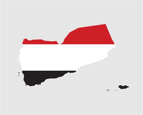 Yemen Flag Map. Map of the Republic of Yemen with the Yemeni country ...