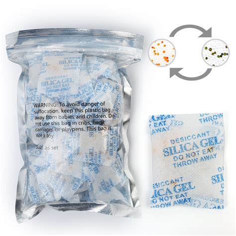 Silica Gel Packets Desiccant, Safe Odorless Non-toxic Moisture ...