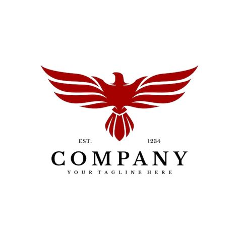 Premium Vector | Red phoenix logo vector premium