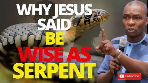 WHY JESUS SAID BE WISE AS SERPENTS | APOSTLE JOSHUA SELMAN - YouTube