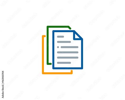 Multiple File Document Icon Logo Design Element Stock Vector | Adobe Stock