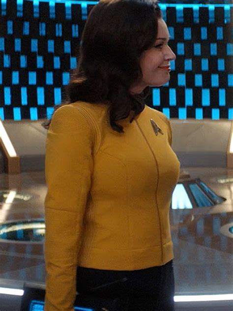 Rebecca Romijn Star Trek Discovery Number One Yellow Jacket — Marvel Jacket