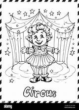 Circus Clown Coloring Page Drawing For Kids Stock Vector Image & Art  sketch template
