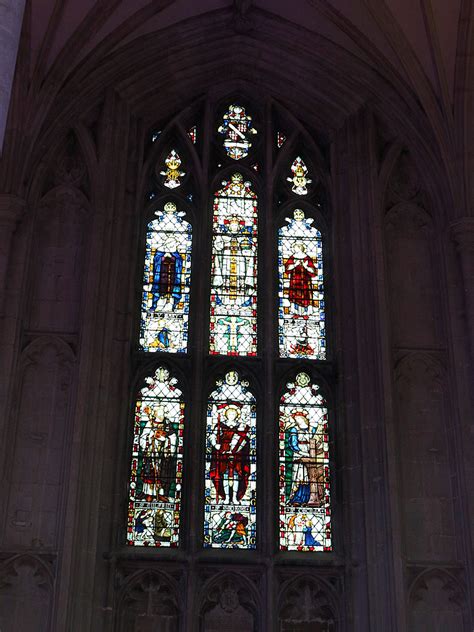 Photographs of Winchester Cathedral, Hampshire, England: Stained glass