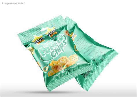 Premium PSD | Snack packet mockup