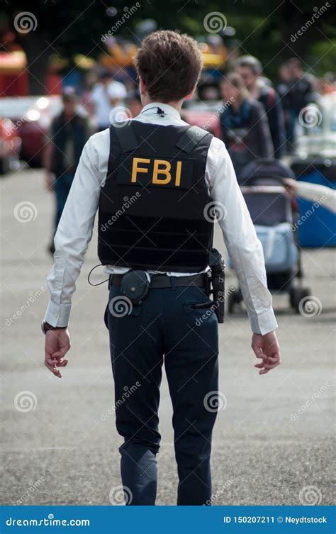 Portrait of Man with FBI Uniform and Bullet Proof Editorial Photo ...