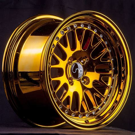 JNC Wheels - 18" JNC001 Gold Chrome Rim - 5x114.3 - 18x8.5 inch ...