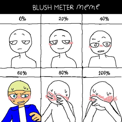 Pixilart - Blushing Faces meme by SkeleDrago20XX