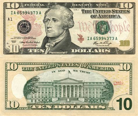 Ten Dollars Bill — Stock Photo © MidoSemsem #13686671