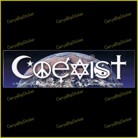 Coexist Bumper Stickers and Magnets – CarryaBigSticker