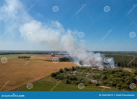 Aerial Photo of Rubbish Dump in Fire Stock Photo - Image of dumpsite ...