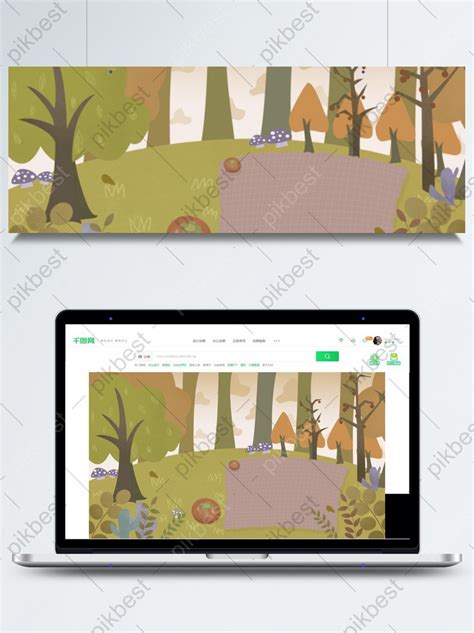 Autumn Forest Camping Background Design Backgrounds | PSD Free Download ...