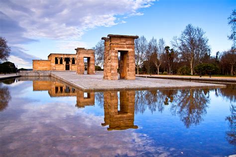 Egyptian temple Templo de Debod. 200 BC. rebuilt in Madrid, Spain in ...