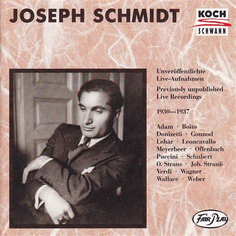 Recording of the Week: Joseph Schmidt – Live Recordings | Neil Kurtzman