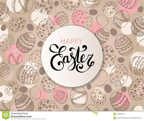 Vector Easter Festive Background Stock Vector - Illustration of black, element: 108403745