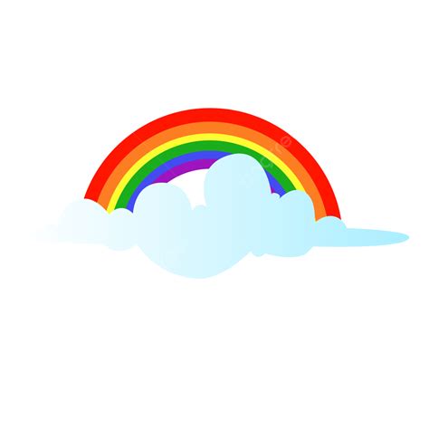 Rainbow And Blue Clouds Vector, Blue Clouds, Clouds Vector, Rainbow And ...