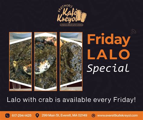 Lalo every Friday! #lalo #crab... - Brother's Kafe Kreyol