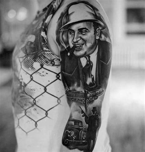 50 Al Capone Tattoos For Men - Gangster Design Ideas