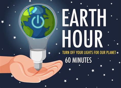 Earth Hour campaign poster or banner turn off your lights for our ...