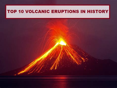 Top 10 Deadliest Volcanic Eruptions of Human History: Complete List here