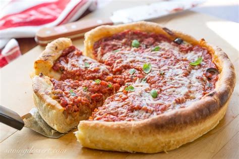 Deep-Dish Pizza Recipe - Chicago-Style! - Saving Room for Dessert