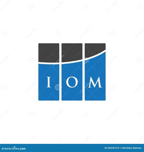 IOM Letter Logo Design on WHITE Background. IOM Creative Initials ...