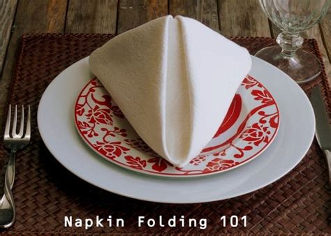 How to Fold a Dinner Napkin ~ The Pyramid Fold - Noble Pig