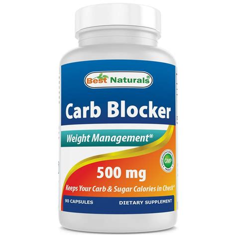 Best Naturals Carb Blocker Weight Loss Supplement, Dietary Supplements, 500 mg, 90 Capsules ...