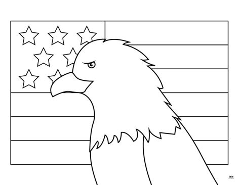 Free Coloring Pages American Flags