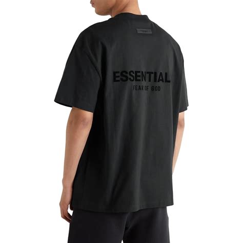 Fear of God ESSENTIALS - Black / Stretch Limo T-Shirt (SS22) | Hype Locker UK