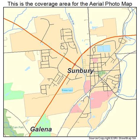 Aerial Photography Map of Sunbury, OH Ohio