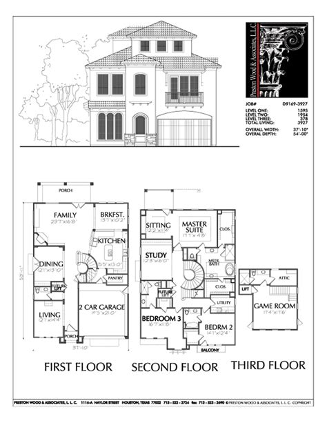 New Floor Plans for 3 Story Homes, Residential House Plan, Custom Home ...