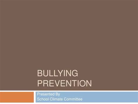 PPT - Bullying Prevention PowerPoint Presentation, free download - ID ...