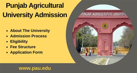 Punjab Agricultural University Admission 2023-24 | courses, Last date